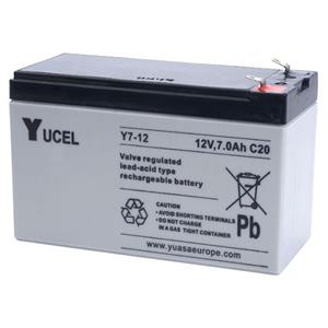 Yuasa Y 7-12 Industrial Series, 12V 7Ah Valve Regulated Lead–Acid Battery, 20-Hr Rate Capacity, C20